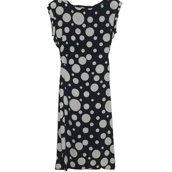 Diane Von Furstenberg Black and White Polka Dot Dress - Picture 5 of 10